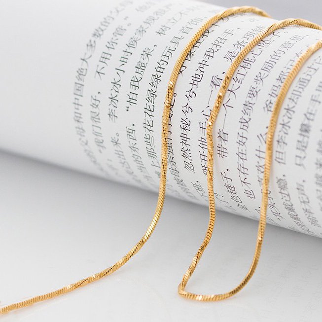 22k Dubai Gold Plated Snake Chain Men Women